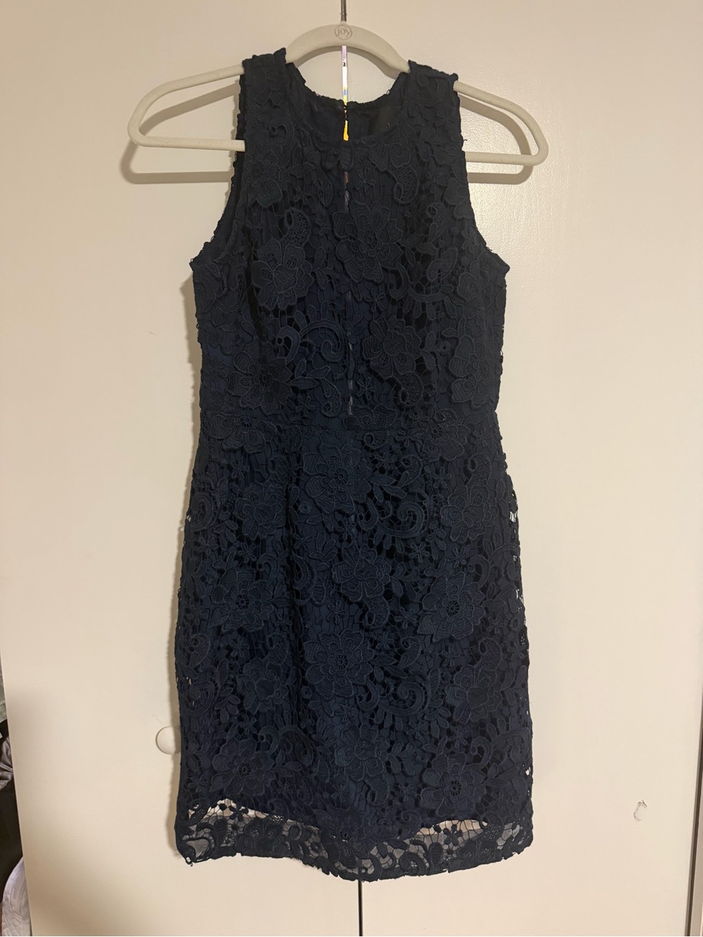 J.Crew Navy Floral Lace Sleeveless Dress Size 4
